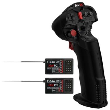 Imagem de havcybin HOTRC DS-4A 2.4G 4 Channel Single Hand RC Radio Transmitter with 4CH Receiver for RC Car Boat Drone Airplane (W/ 2 RX)