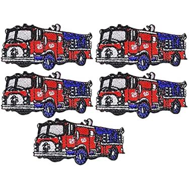 Imagem de Ranger Return Conjunto 5 de pequenos bonecos fofos de mini bombeiro carro caminhão de bombeiros resgate fantasia de sinalização infantil pequeno decalque decorativo reparo faça você mesmo aplique