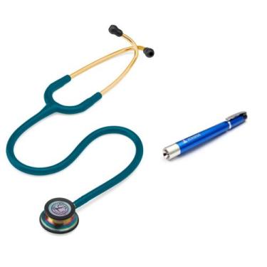 Imagem de Kit Estetoscópio Littmann Classic lll + Lanterna Clínica - Cores Varia