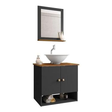 Imagem de Gabinete Banheiro Deli Cuba Lume Bco Torneira DL08 Valv ABS - Loja Doc