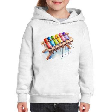Imagem de Moletom Infantil Xilofone - Foca na Moda, Branco, 10