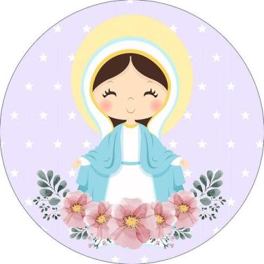 Imagem de Painel De Festa Redondo 1,50x1,50 - Nossa Senhora das Graças Cute 015 