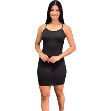 Imagem de Vestido curto feminino canelado alcinha barato sku:vcr10 - R.S MODAS, 