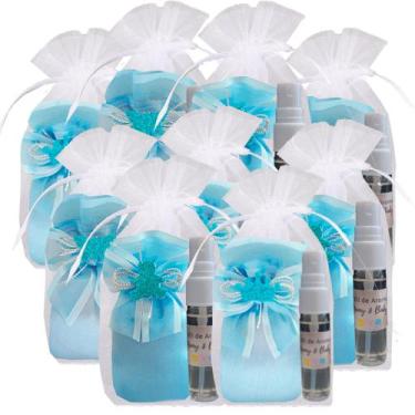 Imagem de Lembrancinha Sachê Perfumado Azul Bebê Cetim com Refil (5unid) Ref.AC-