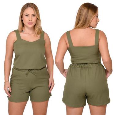 Imagem de Conjunto Feminino Alfaiataria Shorts e Blusa Crepe Soltinho - Antalya 