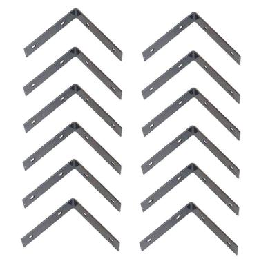 Imagem de Kit 12 Chapas Em L De Emenda Para Vigas Colunas E Telhados