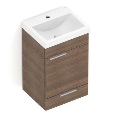 Imagem de Kit Gabinete Like 1 Porta e 1 Gaveta 41X34 Celite