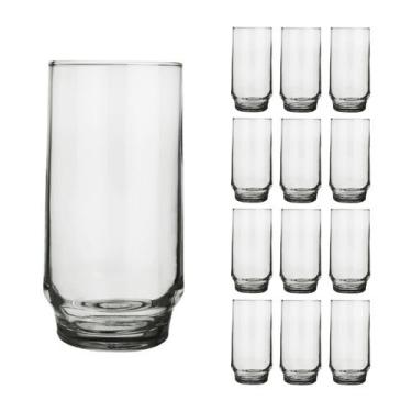 Imagem de Jogo 12 Copo 410ml Vidro Lights Suco Agua Transparente Nadir - NADIR F