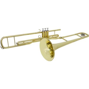 Imagem de Trombone De Pisto Tenor Tb 200pd Laqueado Dourado Com Case New York [F097]
