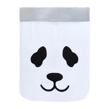 Imagem de Cesto Organizador Para Brinquedos  - Bebê & Enxoval, Panda Cru/Cinza