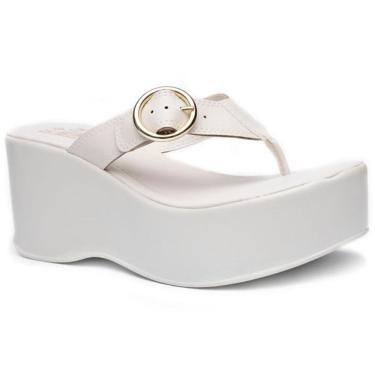 Imagem de Tamanco Plataforma Di Valentini AVA Fivela Feminino - Off White
