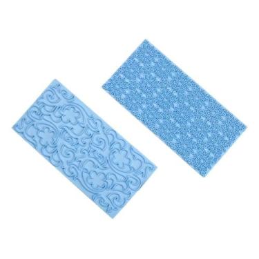 Imagem de Kit Carimbo Renda floral para confeitar 6,9x14,7x0,3cm 2un - Cromus