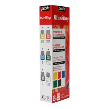 Imagem de Tinta Initia Marbling Importada 6 Unidades Pebeo - Pébéo