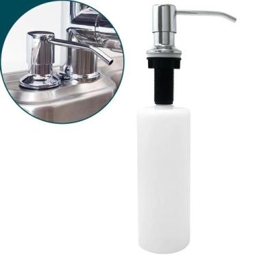 Imagem de Dispenser porta detergente inox 304 500ml de embutir oculto brilhoso p