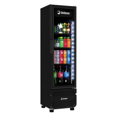 Imagem de Expositor Vertical Imbera VR08 Porta de Vidro Full Black 244L - Bivolt