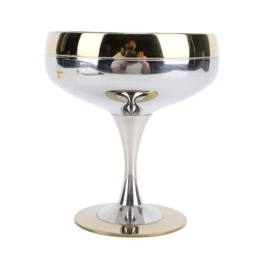 Imagem de Taça de Sorvete, Tigela Resistente a Quedas de Aço Inoxidável de 200ml Com pé Alto para Sobremesa, Martini, Coquetel, Material SUS304, Fácil de Limpar, Ideal para Festas e