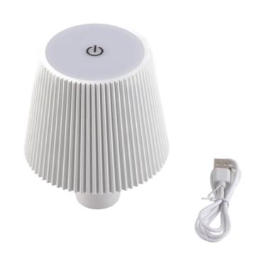 Imagem de Abajur de garrafa Vomeko w ireless, abajur de garrafa com escurecimento de 3 cores, abajur de mesa portátil à prova d'água IP54 recarregável para bares de quartos de restaurantes (Branco)