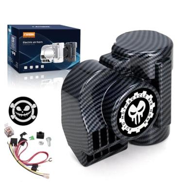 Imagem de FARBIN Buzinas de trem para carro, motocicleta, caminhão, buzina com tampa de buzina para motocicleta, 12 V, som de trem, buzina de carro 150 DB, buzina super alta para caminhão, caminhão, barco,