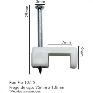 Imagem de Sforplast Eletrica Grampo Fixa Fio Sfor.10/12-4.0C/100