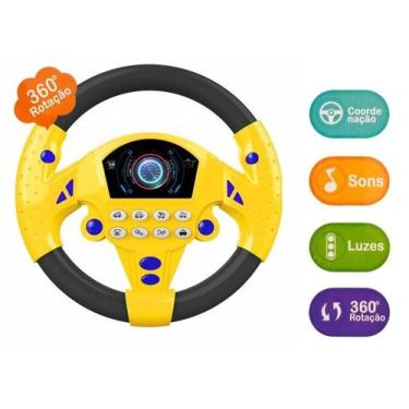 Imagem de Brinquedo Infantil Com Som e Luzes Volante Educativo Interativo Com Ve