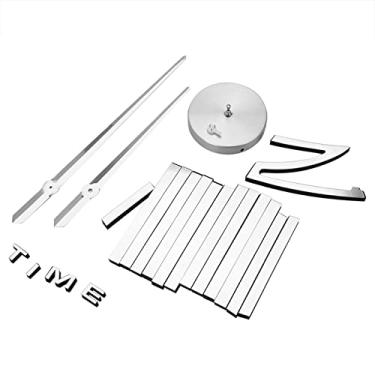 Imagem de Adesivo de relógio, espelho 3D espelho grande adesivo moderno de parede adesivo de parede grande adesivo de superfície de superfície sala artes decoração de escritório para o