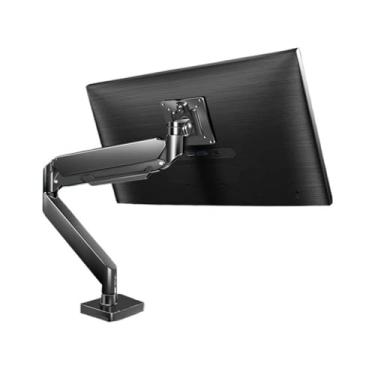 Imagem de Suporte de exibição de mesa para monitor único, braço de monitor resistente para telas de 17 a 49 polegadas de até 15 kg, suporte de monitor único Ultrawide totalmente ajustável, suporte de exibição