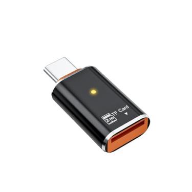 Imagem de 2 pacote tipo C Leitor de cartão Card Micro SD TF Card Reader USB-C Memory Card Adapter Data Transmission,Black
