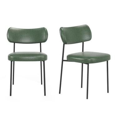 Imagem de Kit 2 Cadeiras Mila Para Sala Jantar Gourmet em Aço e material sintéti
