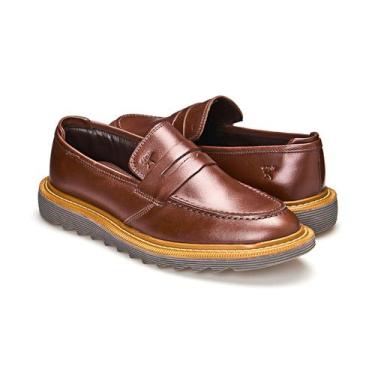 Imagem de Sapato Social Mocassim Masculino Tratorado Loafer Couro - Vancouver Ou