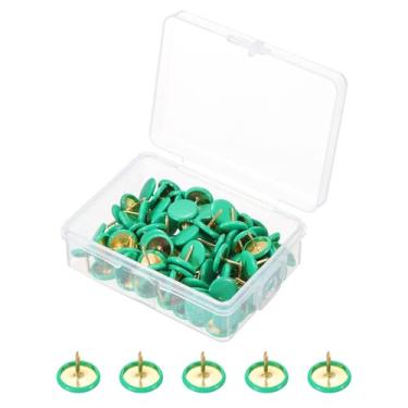 Imagem de PATIKIL Pinos de pressão redondos, 200 peças de pinos decorativos de plástico para quadro de cortiça, imagem, faça você mesmo para casa, escritório, verde