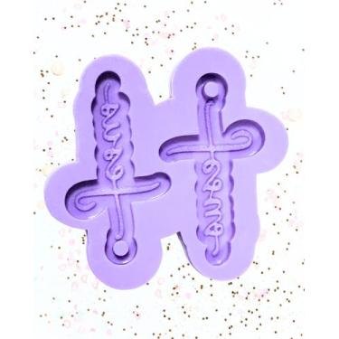 Imagem de R685 Molde de silicone pingente Jesus resina decorar - Confeitaria dos
