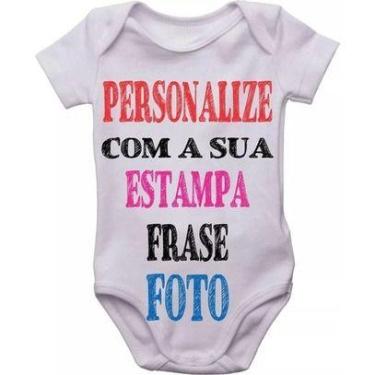 Imagem de 1 Body Bebê Infantil Personalizado Com Nome Frase Estampa - loja dinka