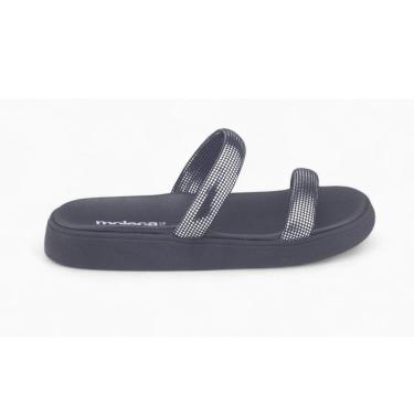 Imagem de Chinelo Papete Slide Feminino Moleca 5507.101 tiras brilho