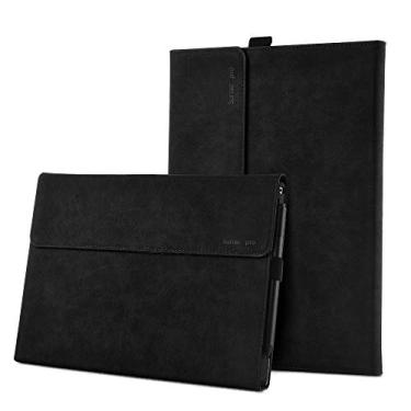 Imagem de xisiciao Capa para Surface Pro 7 Plus/Pro 7 / Pro 6 / Pro 5 / Pro 4 com suporte para caneta, capa leve e fina de poliéster de vários ângulos, compatível com teclado Type Cover