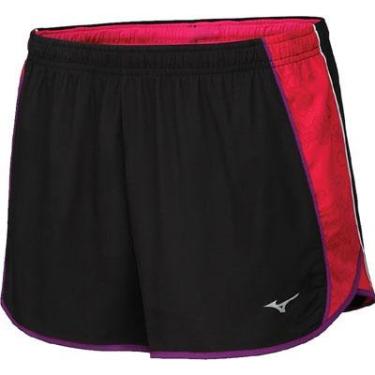 Imagem de Mizuno Shorts feminino Drylite Mustang de corrida, grande, roxo mágico/preto