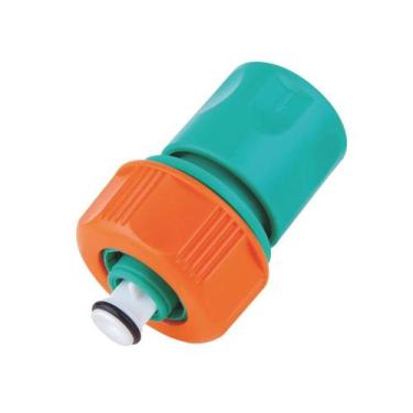 Imagem de Engate rapido em plastico com aquastop para mangueira de 5/8 e 3/4 tra