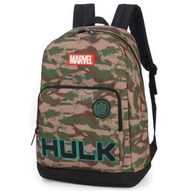 Imagem de Mochila Hulk Marvel Escolar Infantil Costas Alças Tamanho Grande Refor
