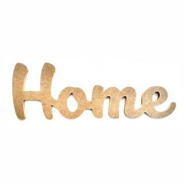 Imagem de Palavra Decorativa Home Lettering Para Parede 35cm em Mdf Cru 6mm - KI
