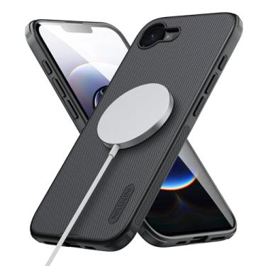Imagem de Nillkin Capa magnética para iPhone 16E de 6,1 polegadas 2025, compatível com MagSafe, teste de queda de grau militar, ajuste fino à prova de choque para iPhone 16 E, Frosted Shield Pro para 16E Capa