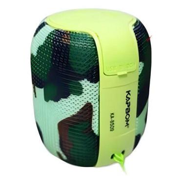Imagem de Caixa de Som Bluetooth Usb SD FM Pen Drive Mp3 - Kapbom, Verde-claro