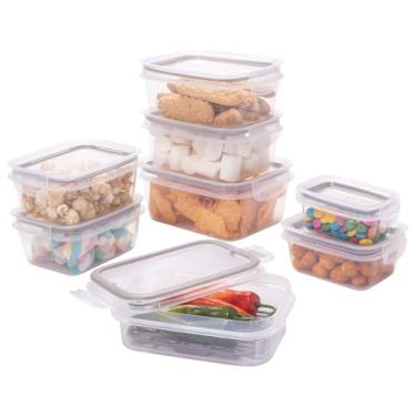 Imagem de Conjunto de Potes Herméticos Trava Mais Plasútil 8 Peças