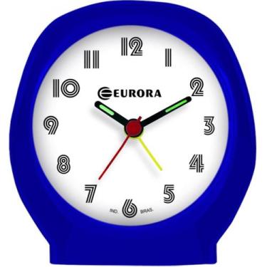Imagem de Despertador Quartz Eurora Ref: 2696-011 Azul Redondo
