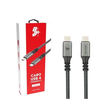 Imagem de Cabo Thunderbolt 3 100W 40 Gbps Usb-C Usb4 Original 5 +