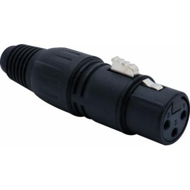 Imagem de Conector xlr canon femea preto sk013 csr