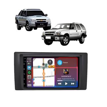 Imagem de Kit Multimídia S10 Blazer 2001 / 2011 7 Pol Carplay AndroidAuto - 708BR Roadstar