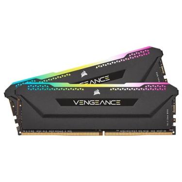 Imagem de Memória Corsair Vengeance RGB PRO SL - 16GB(2x8GB), DDR4, 3200Mhz, C16, Preto - CMH16GX4M2E3200C16