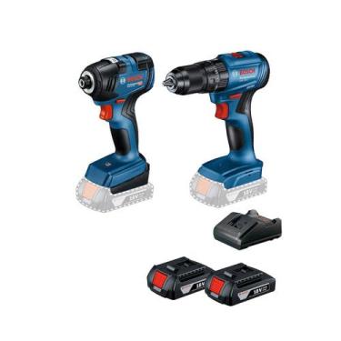 Imagem de Combo 18v Parafusadeira Furadeira GSB185-LI + Chave impacto GDR18V-200