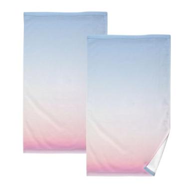 Imagem de Blushing Horizon Blend-46 toalhas de banho de algodão 2 peças, toalhas de mão pequenas, toalhas de banho absorventes, toalhas de banho de secagem rápida, toalhas decorativas para banheiro, cozinha