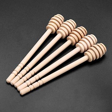 Imagem de 24pcs de Madeira Gotejador de Mel, Ranhuras para Facilitar a Coleta de Mel, Mini Agitador de Favo de Mel para Mel de Mel, Xarope de Bordo, ótimo para Festa de Casamento, Pão (16cm)