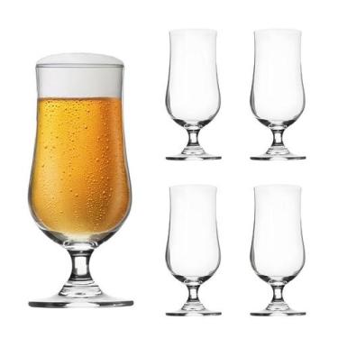 Imagem de Jogo 4 Taças Copo De Cristal Ecológico Luxo Drinks 340ml - Wellmix